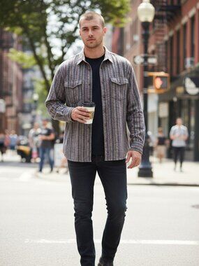 Scully Shirt Men XXL Textured Pearl Snap Flip Cuff Western Cowboy Rodeo